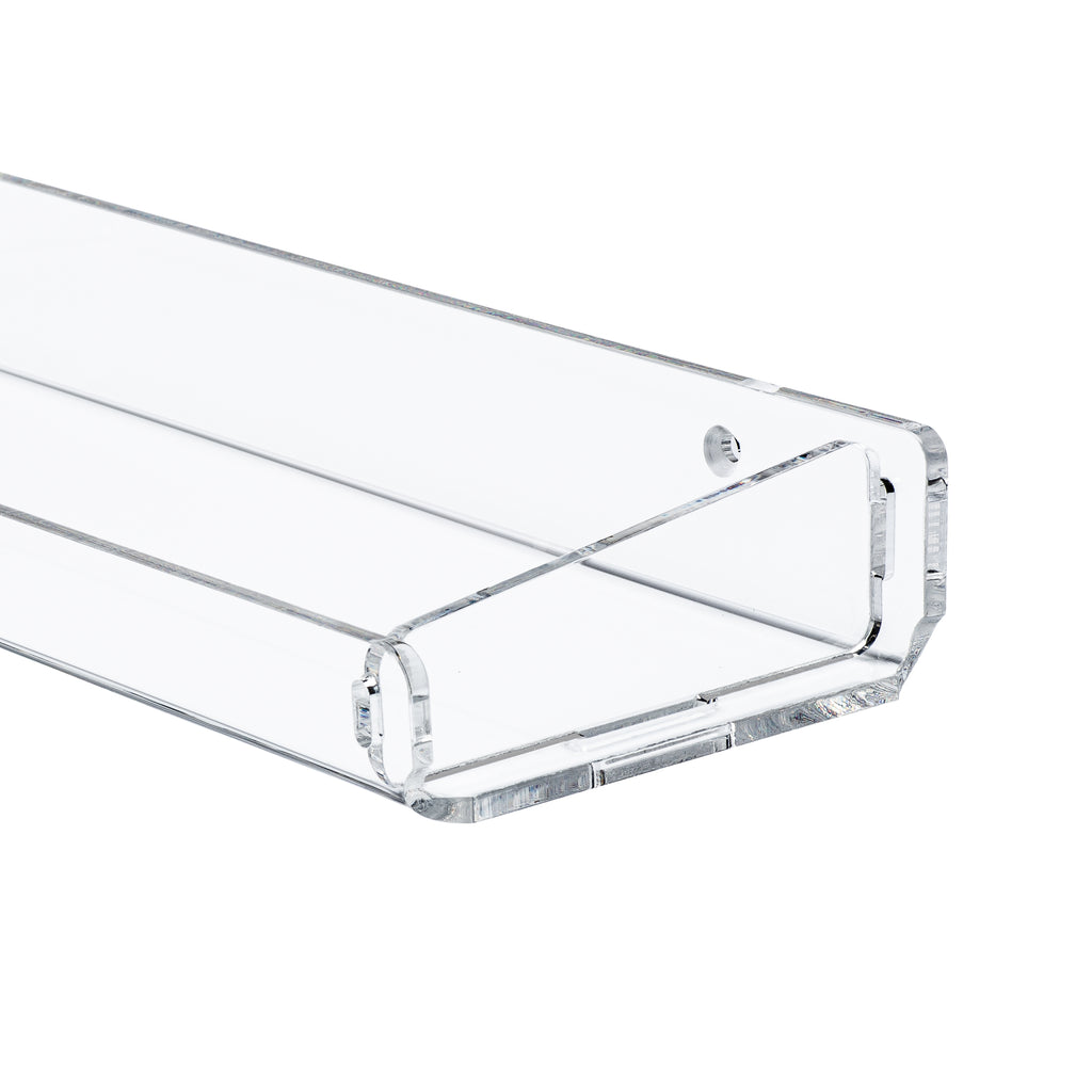 Clear Choice 2 Pack  Acrylic Wall Shelf With Sides