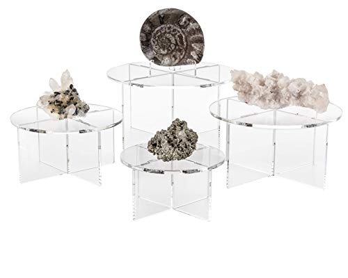 Clear Choice, Acrylic Round disassemble Riser Display Stand Set Of 4