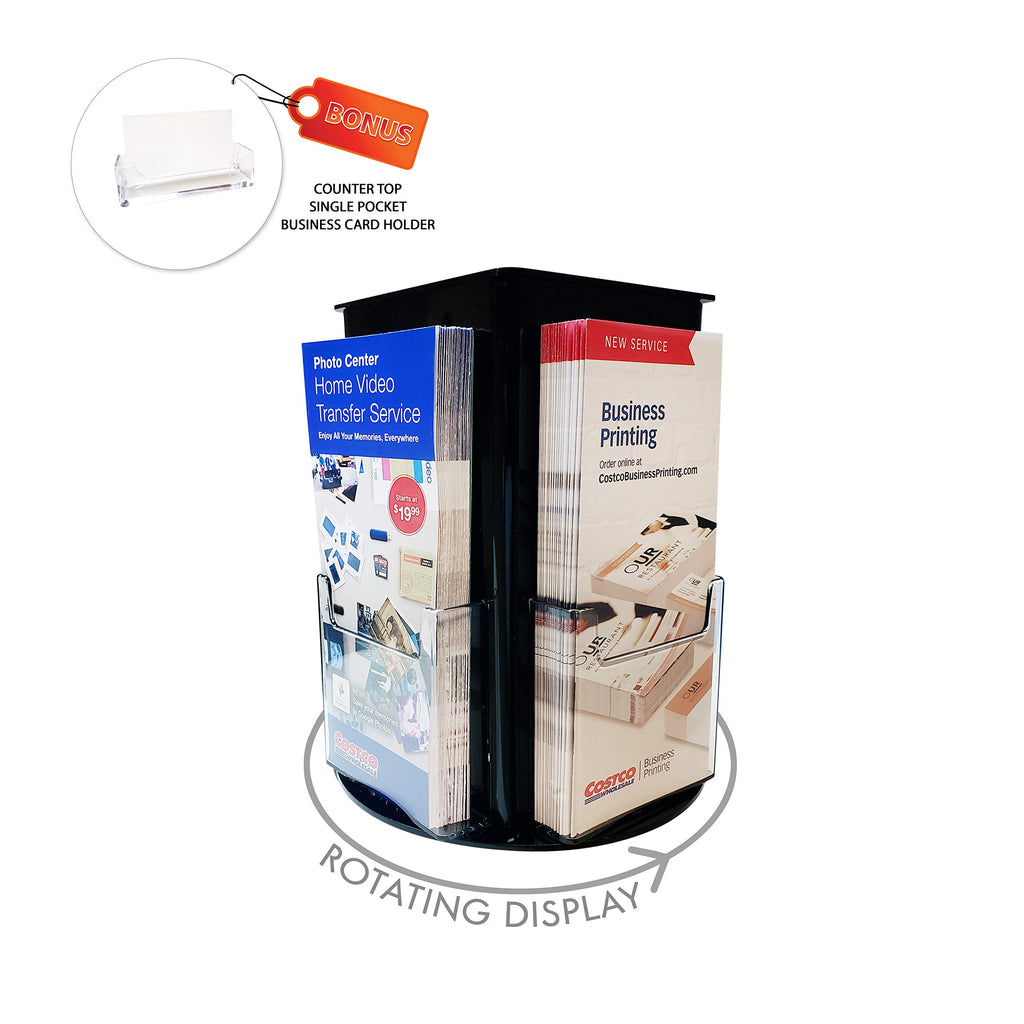 Clear Choice Deluxe Rotating Brochure Display Stand