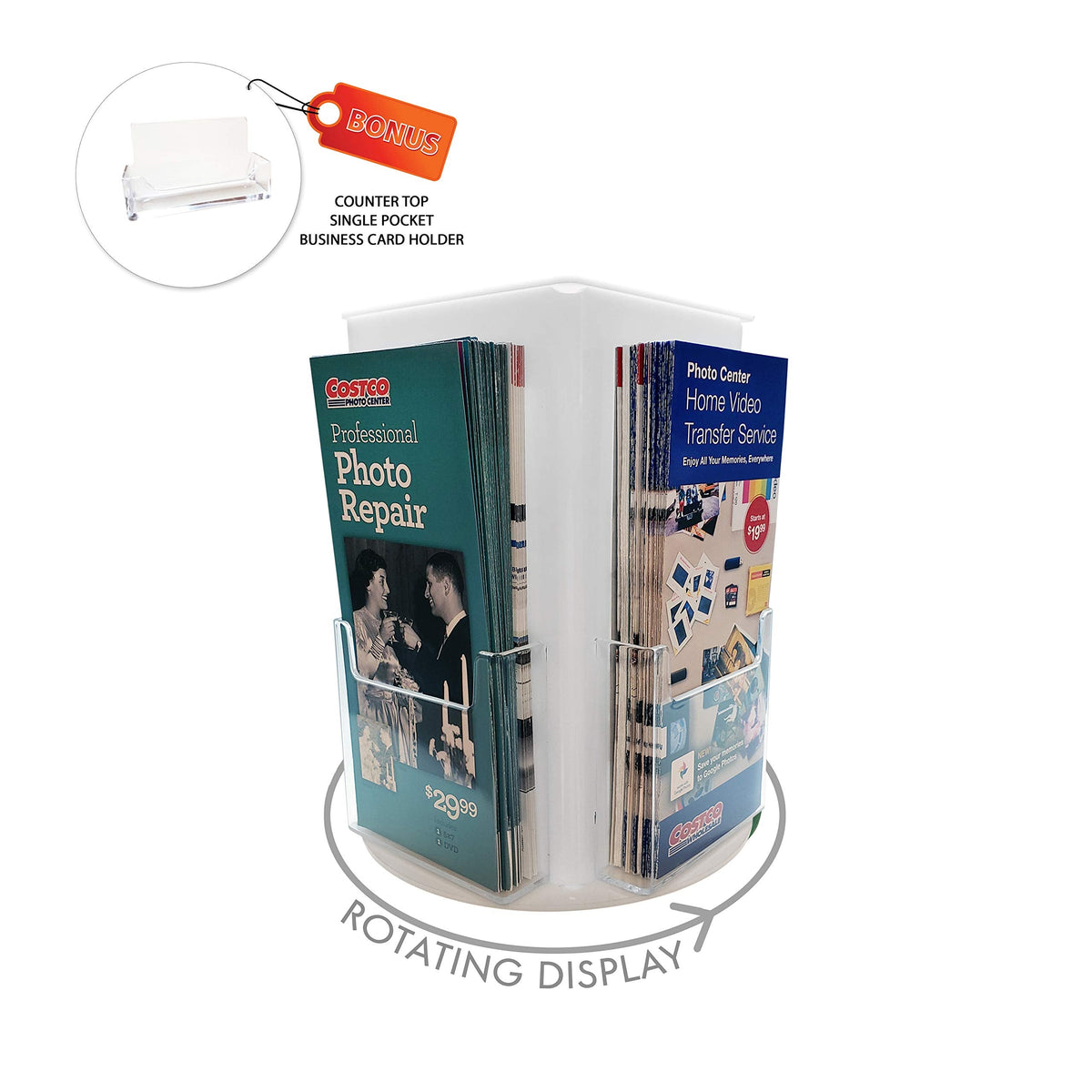 Clear Choice Deluxe Rotating Brochure Display Stand | Clear Choice stands