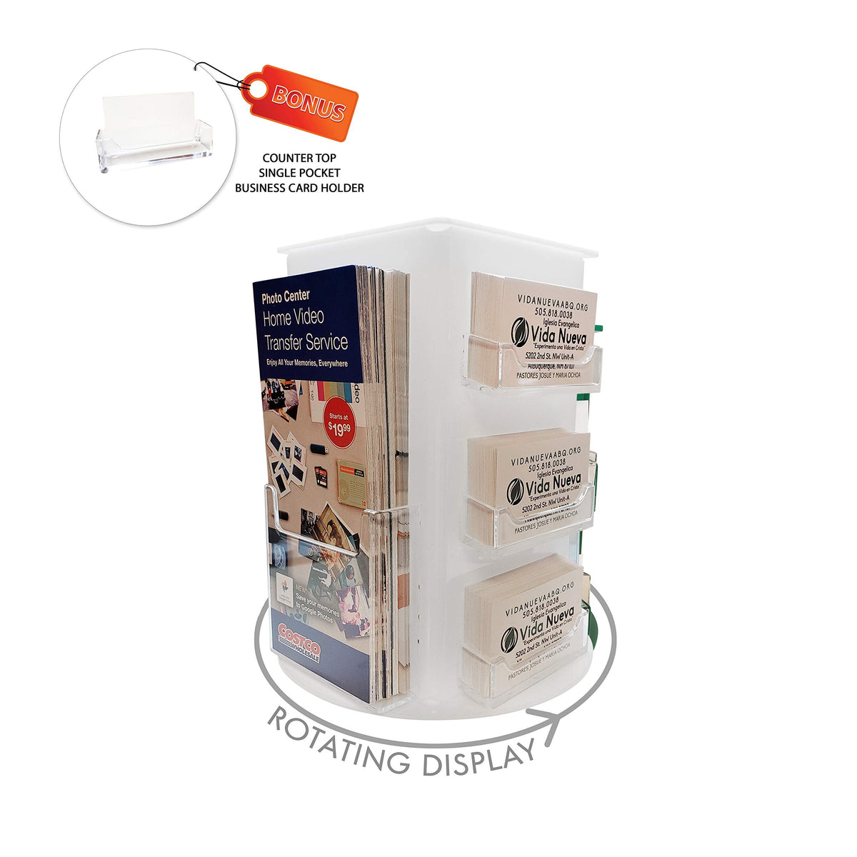 professional deluxe rotating business card display – . | Clear Choice ...