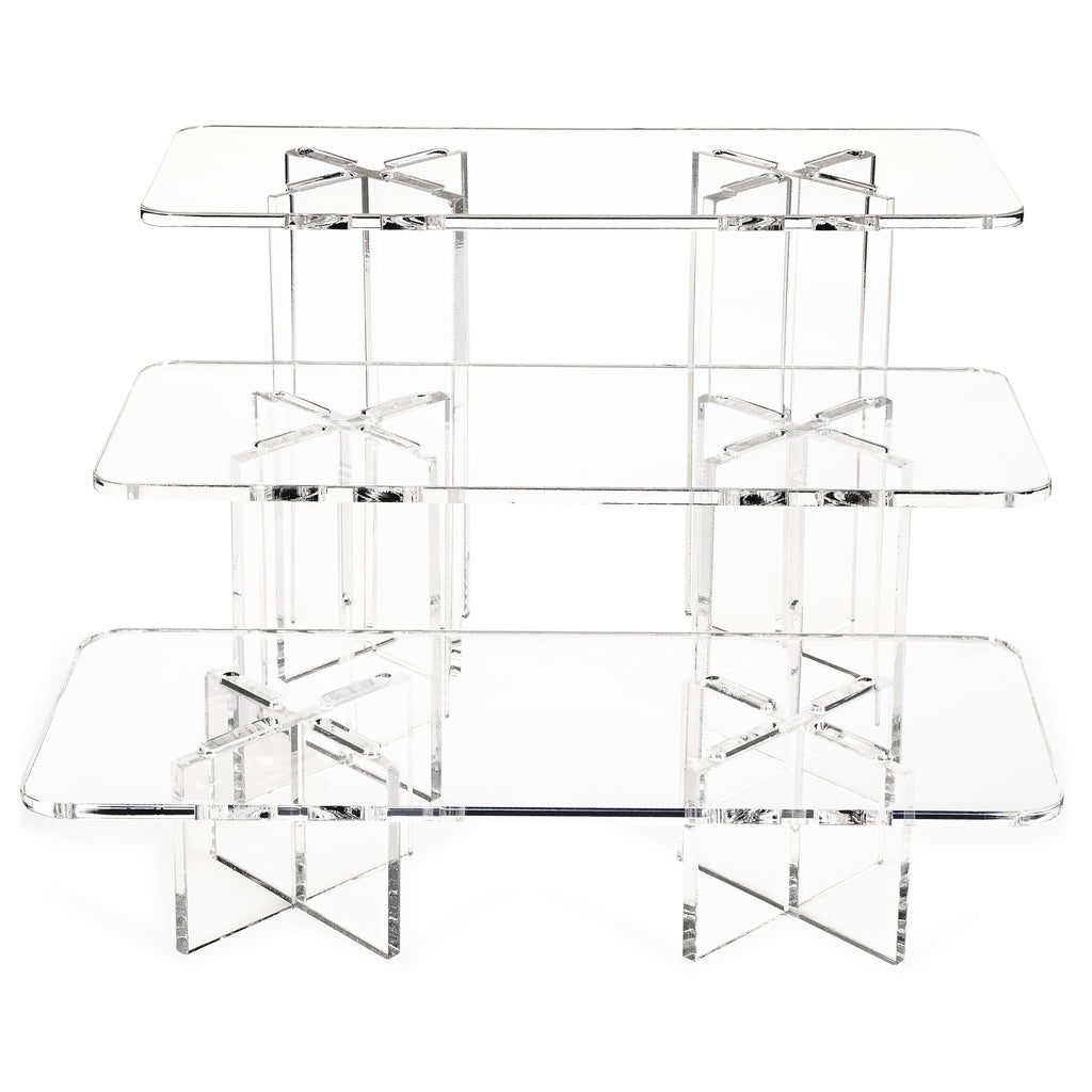 Clear Choice, 3 Acrylic Rectangle Disassemble Riser Display Stand