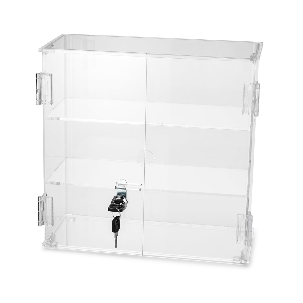 Clear Choice Professional Countertop Double Door Locking Acrylic Display Showcase