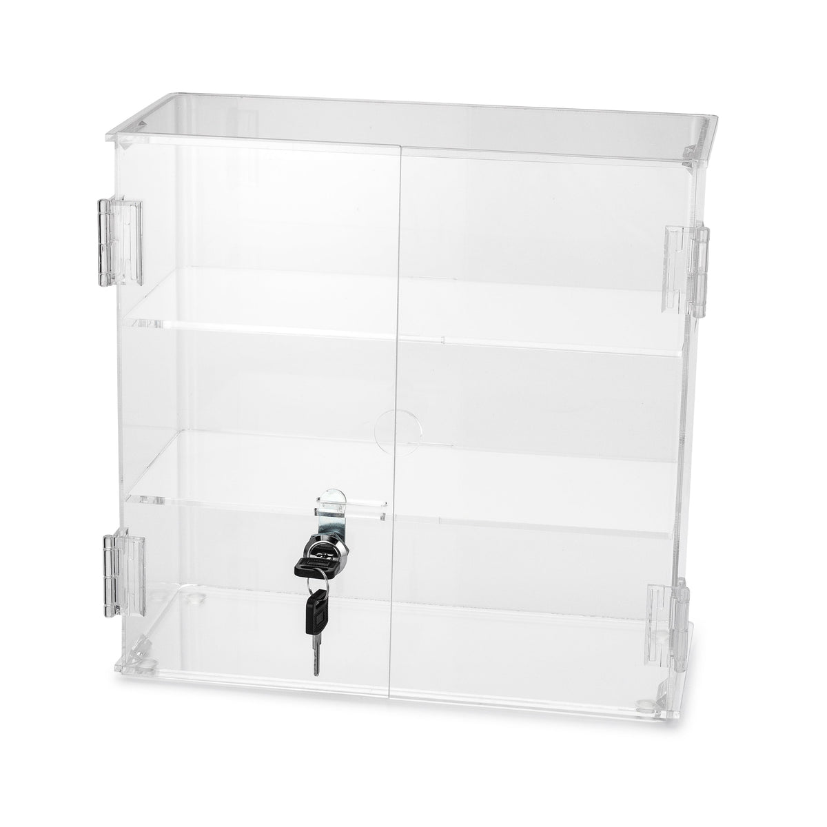 clear choice professional countertop double door locking acrylic displ ...