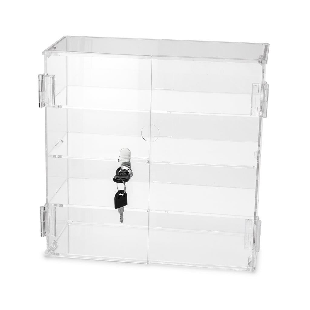 Clear Choice Professional Countertop Double Door Locking Acrylic Display Showcase