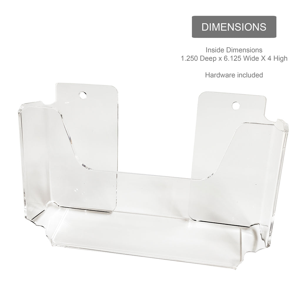 Clear Choice Wall Mount Horizontal Deluxe Postcard Holder Display Stand Fits 6 Wide x 4 High