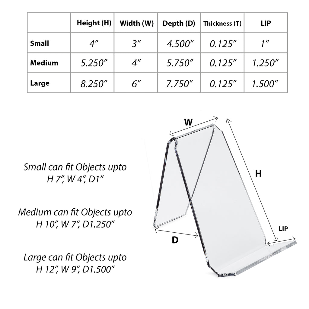Clear Acrylic Easel With Deep Front Ledge